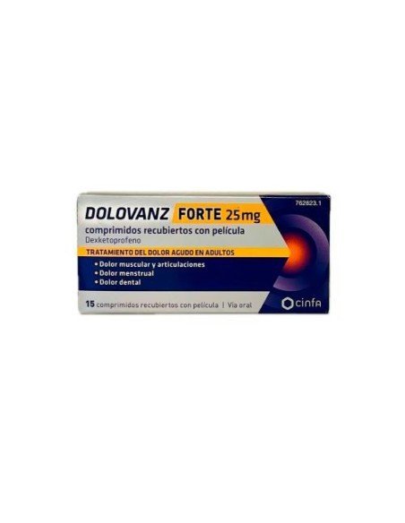 DOLOVANZ FORTE 25 MG 15 COMPRIMIDOS RECUBIERTOS
